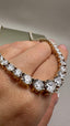 9ct Yellow Gold Lab-Grown Diamond Graduated Tennis Necklace | 25.00ct Round Diamonds