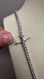9ct White Gold Lab-Grown Diamond Graduated Tennis Necklace | 20.00ct Round Diamonds