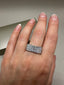 9ct White Gold Lab-Grown Diamond Eternity Dress Ring | 2.21ct 3-Row Round Cut, Fine Jewellery