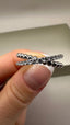9ct White Gold Lab-Grown Diamond Crossover Ring | 0.25ct Round Cut Fine Jewellery