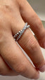 9ct White Gold Lab-Grown Diamond Crossover Ring | 0.25ct Round Cut Fine Jewellery