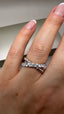 9ct White Gold Lab-Grown Diamond Crossover Ring | 0.74ct Round Cut Fine Jewellery