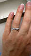 9ct White Gold Lab-Grown Diamond Crossover Ring | 0.74ct Round Cut Fine Jewellery