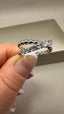 9ct White Gold Lab-Grown Diamond Crossover Ring | 0.74ct Round Cut Fine Jewellery