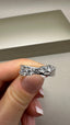 9ct White Gold Lab-Grown Diamond Crossover Ring | 0.93ct Round Cut Fine Jewellery