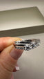 9ct White Gold Lab-Grown Diamond Crossover Ring | 0.93ct Round Cut Fine Jewellery