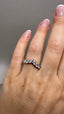 9ct Yellow Gold Lab-Grown Diamond 7-Stone Wishbone Ring | 0.99ct Round Cut Fine Jewellery