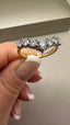 9ct Yellow Gold Lab-Grown Diamond 7-Stone Wishbone Ring | 0.99ct Round Cut Fine Jewellery