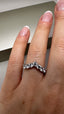 Platinum Lab-Grown Diamond 7-Stone Wishbone Ring | 0.99ct Round Cut Fine Jewellery