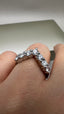 Platinum Lab-Grown Diamond 7-Stone Wishbone Ring | 0.99ct Round Cut Fine Jewellery