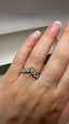 9ct White Gold Lab-Grown Diamond 7-Stone Wishbone Ring | 0.99ct Round Cut Fine Jewellery
