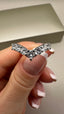 9ct White Gold Lab-Grown Diamond 7-Stone Wishbone Ring | 0.99ct Round Cut Fine Jewellery