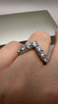 9ct White Gold Lab-Grown Diamond 7-Stone Wishbone Ring | 0.99ct Round Cut Fine Jewellery