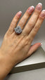 9ct White Gold Lab-Grown Diamond Halo Pear Ring | 3.67ct Round Cut Fine Jewellery