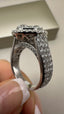 9ct White Gold Lab-Grown Diamond Halo Pear Ring | 3.67ct Round Cut Fine Jewellery