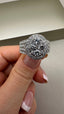 9ct White Gold Lab-Grown Diamond Halo Oval Ring | 3.51ct Round Cut Fine Jewellery
