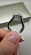 9ct White Gold Lab-Grown Diamond Halo Oval Ring | 3.51ct Round Cut Fine Jewellery