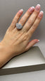 9ct White Gold Lab-Grown Diamond Halo Oval Ring | 3.51ct Round Cut Fine Jewellery