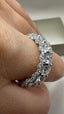 9ct White Gold Lab-Grown Diamond 10-Stone Fancy Eternity Band | 4.16ct Round Cut Fine Jewellery