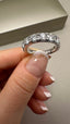 9ct White Gold Lab-Grown Diamond 7-Stone Eternity Band | 2.18ct Round Cut Fine Jewellery