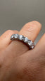 18ct White Gold Lab-Grown Diamond 7-Stone Eternity Band | 2.18ct Round Cut Fine Jewellery