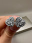 9ct White Gold Heart Halo Diamond Stud Earrings | 1.15ct Lab-Grown Diamonds