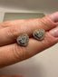9ct Yellow Gold Heart Halo Diamond Stud Earrings | 0.75ct Lab-Grown Diamonds