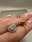 9ct Yellow Gold Heart Halo Diamond Stud Earrings | 0.75ct Lab-Grown Diamonds