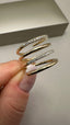 9ct Yellow Gold Lab-Grown Diamond 44-Stone Round Cut Snake Fancy Band | 0.39ct Round Cut Fine Jewellery