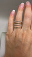 9ct Yellow Gold Lab-Grown Diamond 44-Stone Round Cut Snake Fancy Band | 0.39ct Round Cut Fine Jewellery
