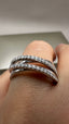 9ct White Gold Lab-Grown Diamond 75-Stone Round Cut Fancy Ring | 0.78ct Round Cut Fine Jewellery