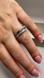 9ct White Gold Lab-Grown Diamond 75-Stone Round Cut Fancy Ring | 0.78ct Round Cut Fine Jewellery