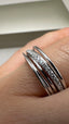 9ct White Gold Lab-Grown Diamond 27-Stone Round Cut Band Ring | 0.25ct Round Cut Fine Jewellery