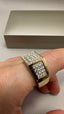 9ct Yellow Gold Lab-Grown Diamond 55-Stone Round Cut Gents Band Ring | 1.69ct Round Cut Fine Jewellery