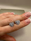 9ct White Gold Heart Halo Diamond Stud Earrings | 0.75ct Lab-Grown Diamonds