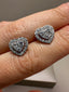 9ct White Gold Heart Halo Diamond Stud Earrings | 0.75ct Lab-Grown Diamonds