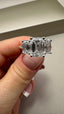 Platinum Lab-Grown Diamond Trilogy Emerald Cut Engagement Ring | 5.02ct Emerald Cut Fine Jewellery