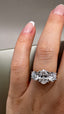 18ct Yellow Gold & Platinum Lab-Grown Diamond Trilogy Oval Cut Engagement Ring | 2.40ct Oval Cut Fine Jewellery