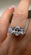 18ct Yellow Gold & Platinum Lab-Grown Diamond Trilogy Oval Cut Engagement Ring | 2.41ct Oval Cut Fine Jewellery