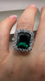 9ct White Gold Lab-Grown Emerald & Diamond Halo Ring | 5.33ct Fine Jewellery