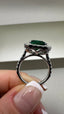 9ct White Gold Lab-Grown Emerald & Diamond Halo Ring | 5.33ct Fine Jewellery