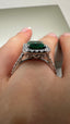 9ct White Gold Lab-Grown Emerald Cut Emerald & Diamond Halo Ring | 2.83ct Emerald Cut Fine Jewellery