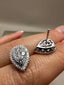9ct White Gold Pear-Shaped Diamond Halo Stud Earrings | 1.22ct Lab-Grown Diamonds