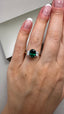 9ct Yellow Gold Lab-Grown Oval Cut Emerald & Diamond Trilogy Ring | 2.39ct Oval Cut Fine Jewellery