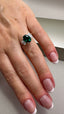 9ct Yellow Gold Lab-Grown Oval Cut Emerald & Diamond Trilogy Ring | 2.39ct Oval Cut Fine Jewellery