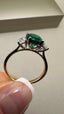 9ct Yellow Gold Lab-Grown Oval Cut Emerald & Diamond Trilogy Ring | 2.39ct Oval Cut Fine Jewellery