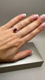 Platinum Lab-Grown Oval Cut Ruby & Diamond Trilogy Ring | 2.35ct Oval Cut Fine Jewellery