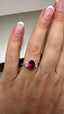 9ct Yellow Gold Lab-Grown Oval Cut Ruby & Diamond Trilogy Ring | 2.35ct Oval Cut Fine Jewellery