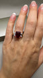9ct Yellow Gold Lab-Grown Emerald Cut Ruby & Diamond Trilogy Ring | 5.73ct Emerald Cut Fine Jewellery