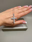 9ct White Gold Diamond Cross Pendant with Chain | 3.42ct Lab-Grown Diamonds